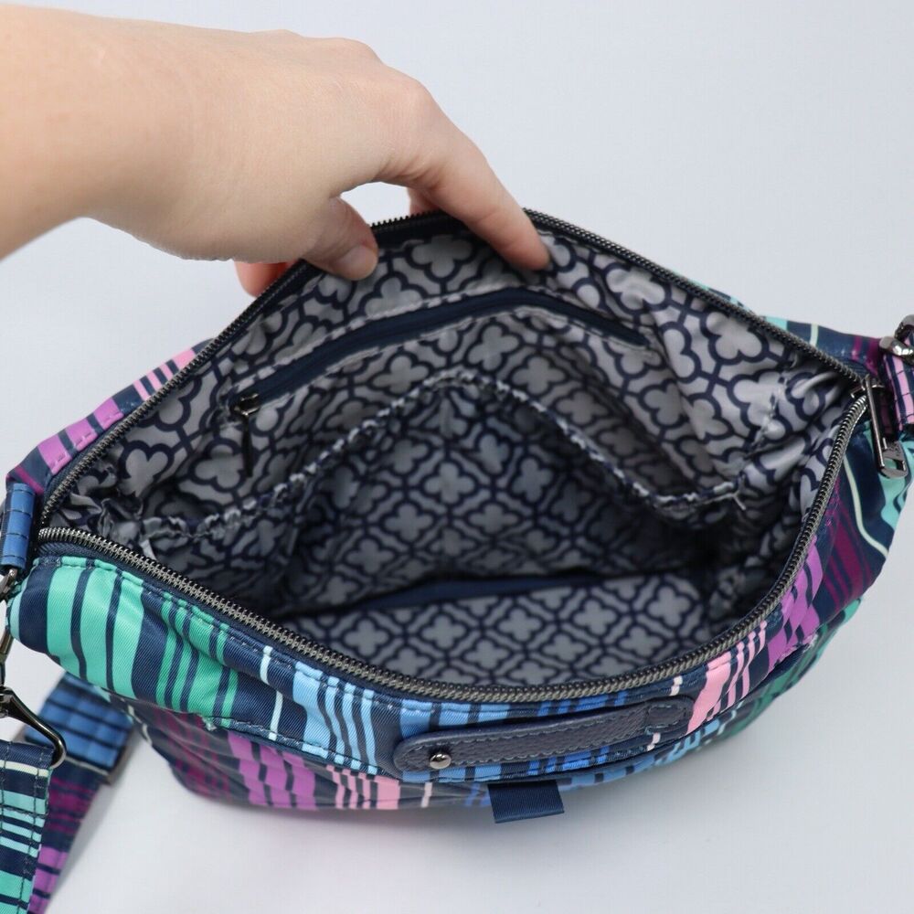 Lug FLare 2 RFID Crossbody Bag Love Multi Stripe Rainbow - Picture 4 of 6